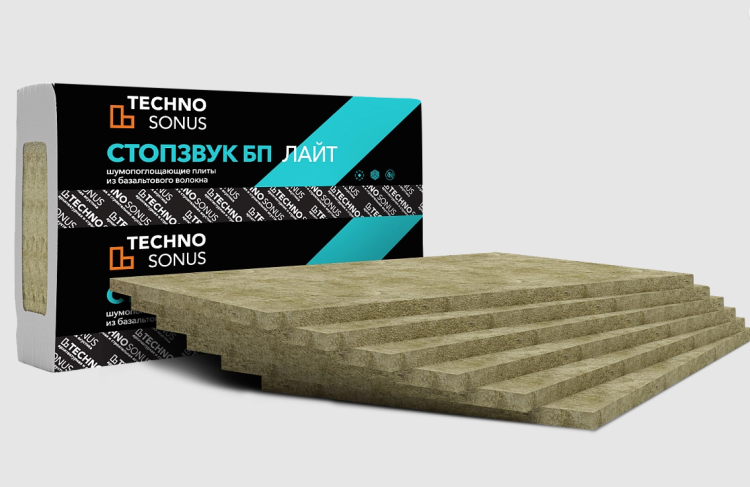 Плита шумопоглощающая Техносонус СтопЗвук БП Лайт 1200х600х50 мм, 8 шт. уп